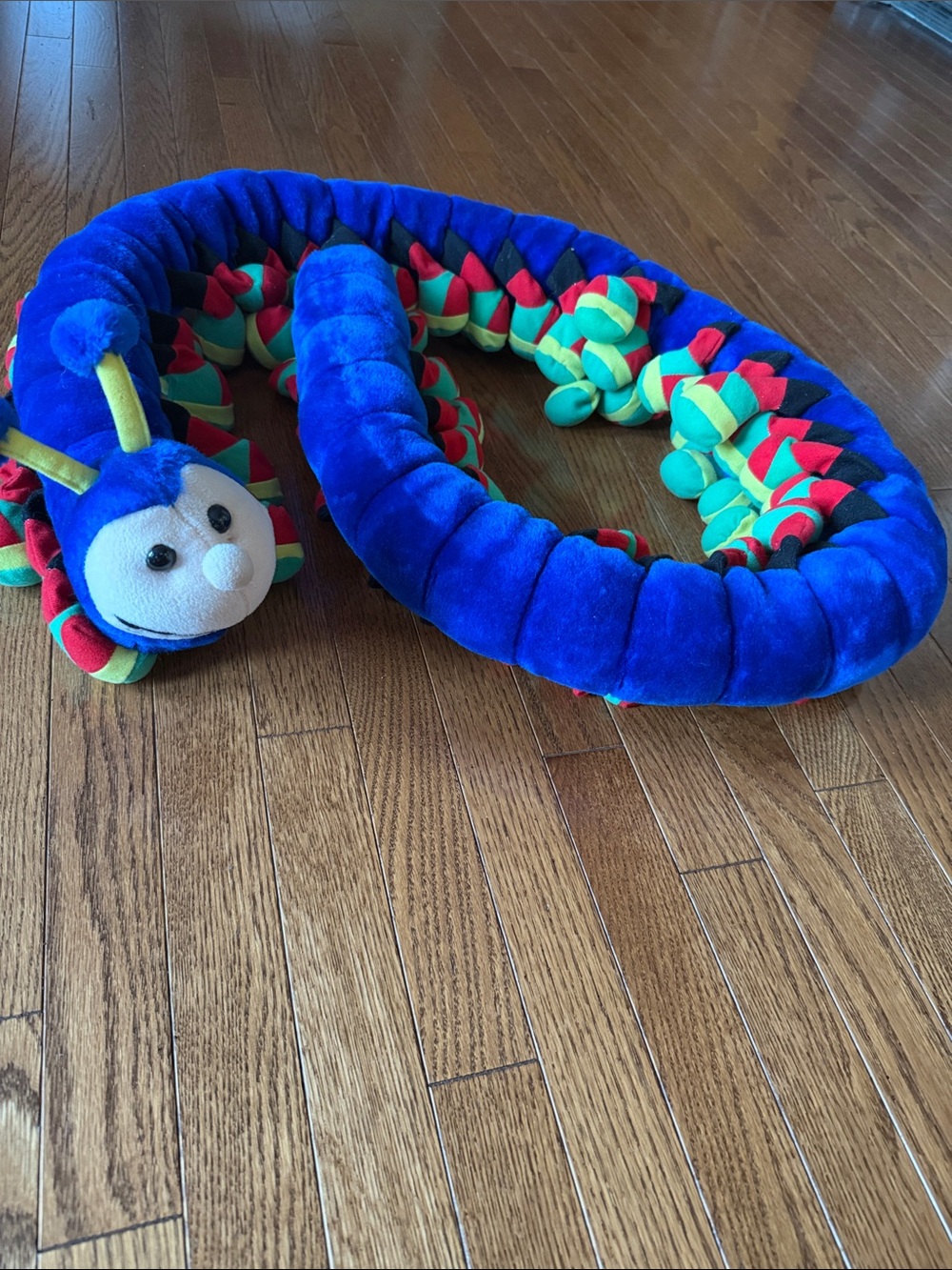 LARGE CATERPILLAR STUFFED PLUSH ANIMAL, OVER 2 FT LONG BEAUTIFUL RARE BY PEEKO